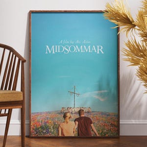 Póster de Midsommar, póster impreso, póster de película retro, póster vintage, regalo para amantes del cine, arte de pared, Ari Aster, decoración del hogar, Florence Pugh, Dani