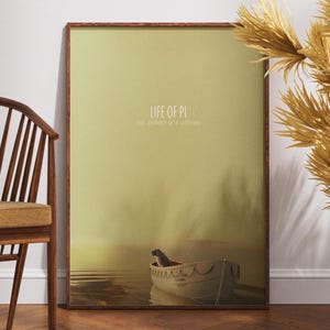 Life of Pi, Filmposter, Printposter, Filmposter, Ang Lee, Suraj Sharma, Retro Poster, Vintage Poster, Geschenkidee, Wandkunst, Print Art