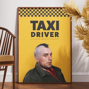 Poster del tassista, poster stampato, arredamento per la casa, poster retrò, poster vintage, regalo per lui, Robert De Niro, Martin Scorsese, Travis Bickle