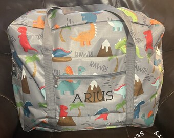 Personalized Kids Dinosaur Luggage Bag | Carry All | Bag | Travel Bag