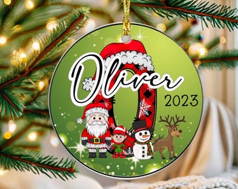 Custom Christmas Name Ornament | Kids Ornament personalized | Kids Ornament Personalized | Letter Name Ornament | Christmas Ornament