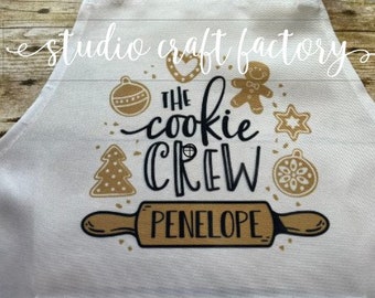 Kids Apron | Personalized Cooking Apron | Christmas Cookies | Little Chef | Pretend Play
