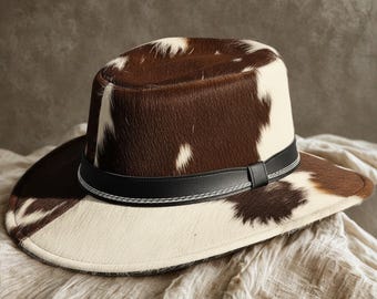 Handmade Cowhide Cowboy Hat | Two-Tone Western Rancher