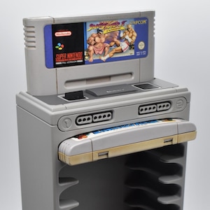 Top-Loading Super Nintendo Cartridge Display | Super Famicom/PAL SNES (10 Games)