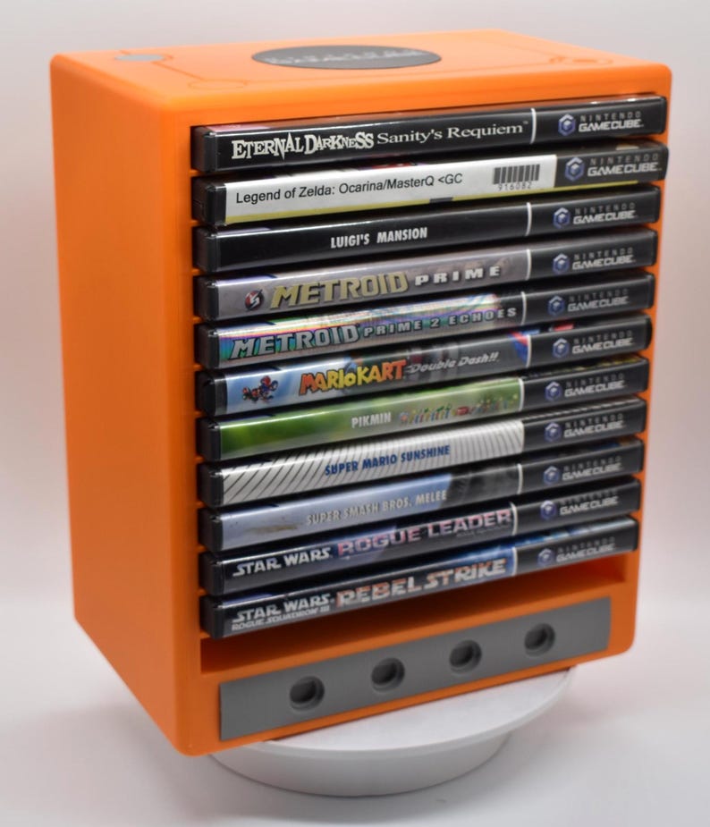GameCube Game Display - 12 Games Orange