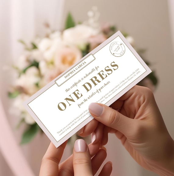 Bridesmaid Dress Coupon Template, Bridesmaid Dress Voucher, Unique  Bridesmaid Proposal Gift, Flower Girl Proposal, Maid of Honor Proposal -  Etsy