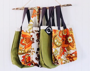 Grocery bag, reusable bag, market bag, tote bag, shopping bag, sustainable bag, supermarket bag, eco friendly, floral bag,