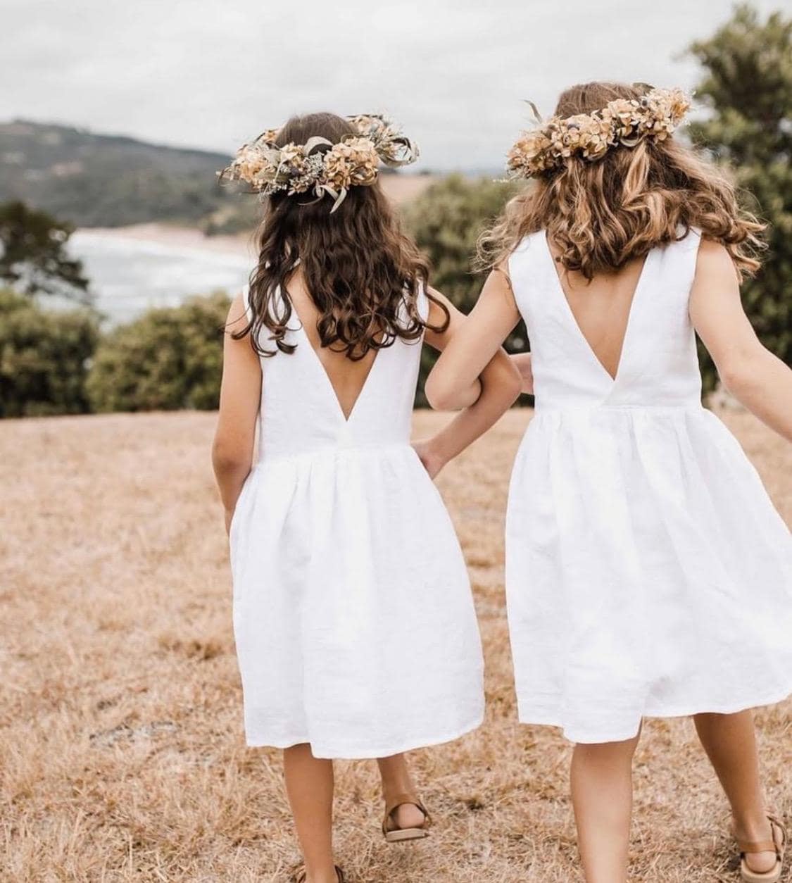 toddler white beach dress White Special Occasion Dress with Big Bow main image 1