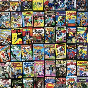 MÉGA carte postale « Vintage Cover Art » de DC Comics | 20 ou 50 ans | Impressions d'art| Cadeaux| Décoration| Batman| Superman| Super-héros| Artisanat| Rétro