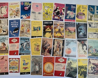 Puffin Book Covers Postcards: Vintage Children's Literature Art Prints - LUCKY DIP!