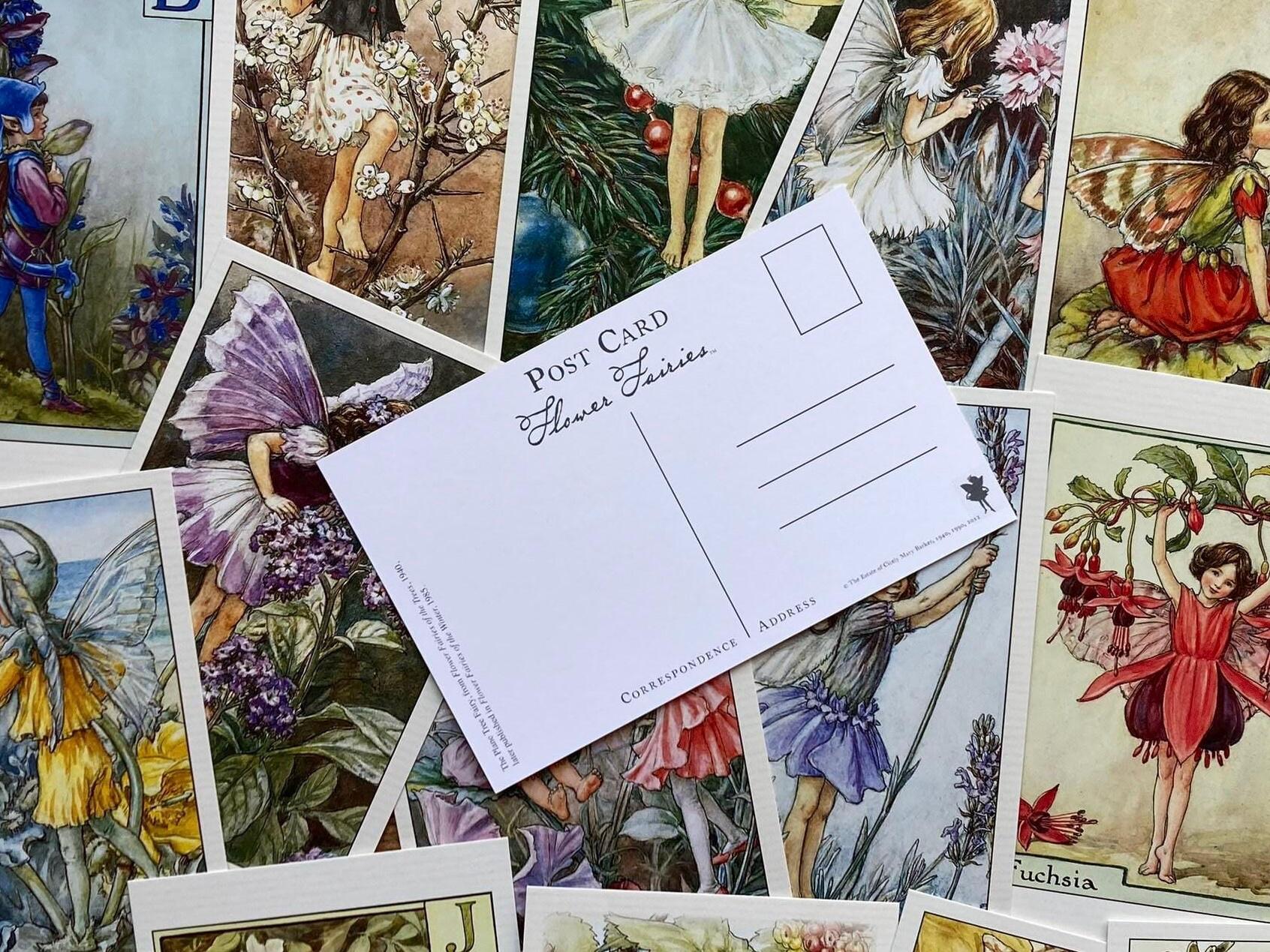 Flower Fairies Postcard Set: Spring/summer Vintage Style Fairy Art