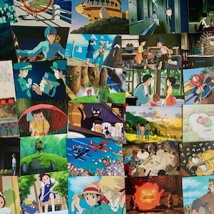 Set di cartoline e lavoretti di animazione giapponese/ Lucky Dip/ Cartoline + adesivi + segnalibro dello Studio Ghibli/ Set regalo/ Arte murale/ Lavoretti/ Album di ritagli