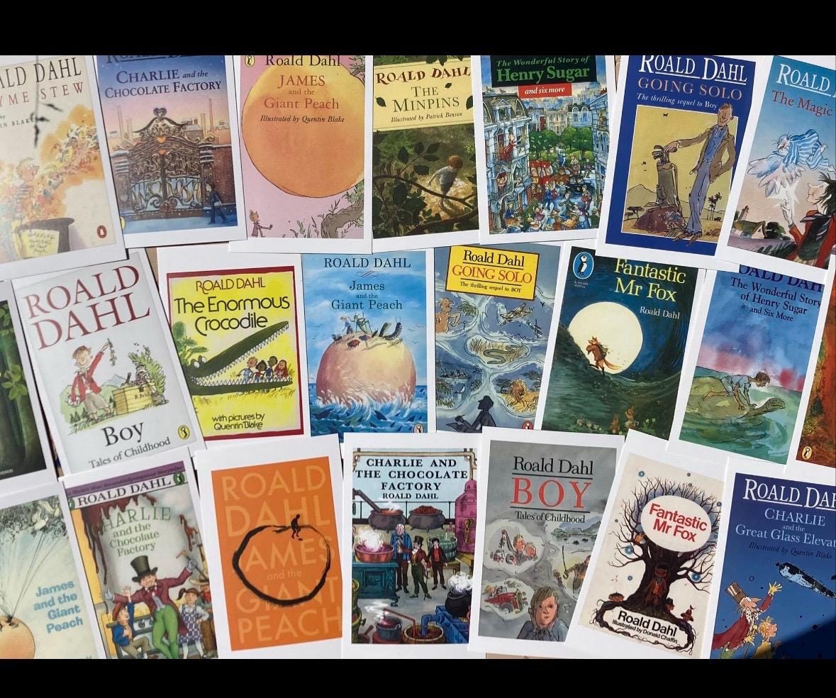 Roald Dahl 洋書 大判18冊セット 英語学習 Roald Dahl Postcards: Assorted Children's Literature Book Cover
