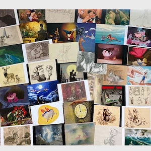 Carte postale d'art Disney Lucky Dip | Choisissez 5 ou 10| Impressions d'art| Cadeaux| Pépinière| Les 101 Dalmatiens| Cendrillon| Bambi| Blanche neige| Peter Pan| Dumbo