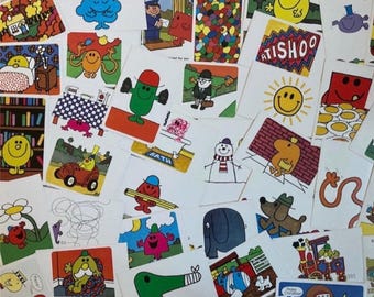 Mr Men & Little Miss Postkarte MEGA Lucky Dip! Roger Hargreaves Sortierte Postkarten| 20 oder 50| Kinderbücher | Kunstdrucke| Kinderzimmer Dekor