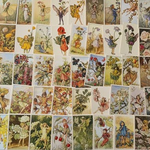 Blumen-Fee Postkarten Lucky Dip! Verschiedene Postkarten im Vintage-Stil | Wähle 5 oder 10| Illustriert von Cicely Mary Barker| Feen Kunst | Basteln