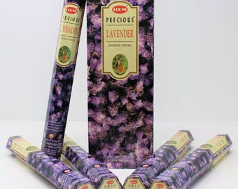 HEM Lavender Incense Sticks - (Pack of 6) Long-Lasting, Natural Aroma for Meditation, Relaxation, and positivity