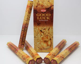 HEM Good Luck Incense Sticks - (Pack of 6) Long-Lasting, Natural Aroma for Meditation, Relaxation, and positivity