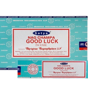 Satya Good Luck Incense Sticks 15 Gram (Pack of 12) Natural Fragrance Perfect for Prayers, Meditation, Yoga, Peace, Positivity