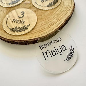 Cartes étape bébé plexiglass