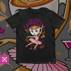 Men&#39;s Black Ballerina Cappuccina Shirt - Italian Meme Gift for Coffee Lovers