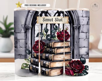 Romantasy Book Lover Tumbler Wrap,  20oz Skinny Sublimation Design, Smut Lover Gift, Smutty Book Lovers, Dark Romance PNG