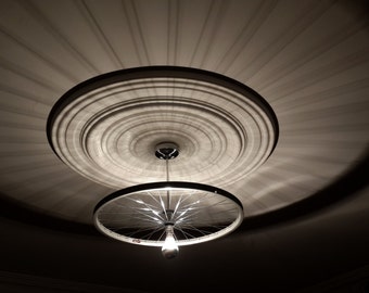 Bike Wheel Ceiling Light