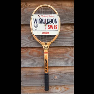 Wimbledon Tennis Racket Wall Clock image 1