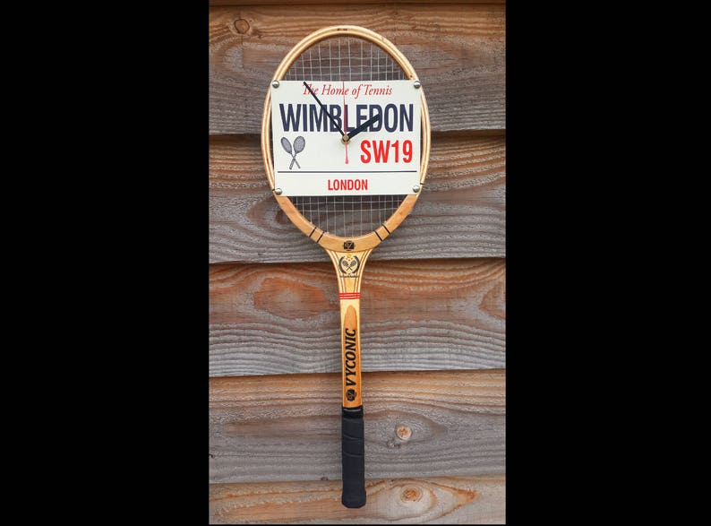 Wimbledon Tennis Racket Wall Clock image 1