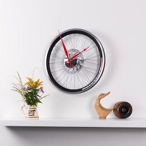 Racing Bike wheel clock with Brake disc decoration