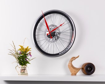 Racing Bike wheel clock with Brake disc decoration