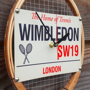 Wimbledon Tennis Racket Wall Clock image 3