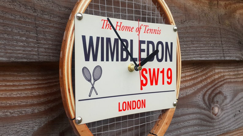 Wimbledon Tennis Racket Wall Clock image 3