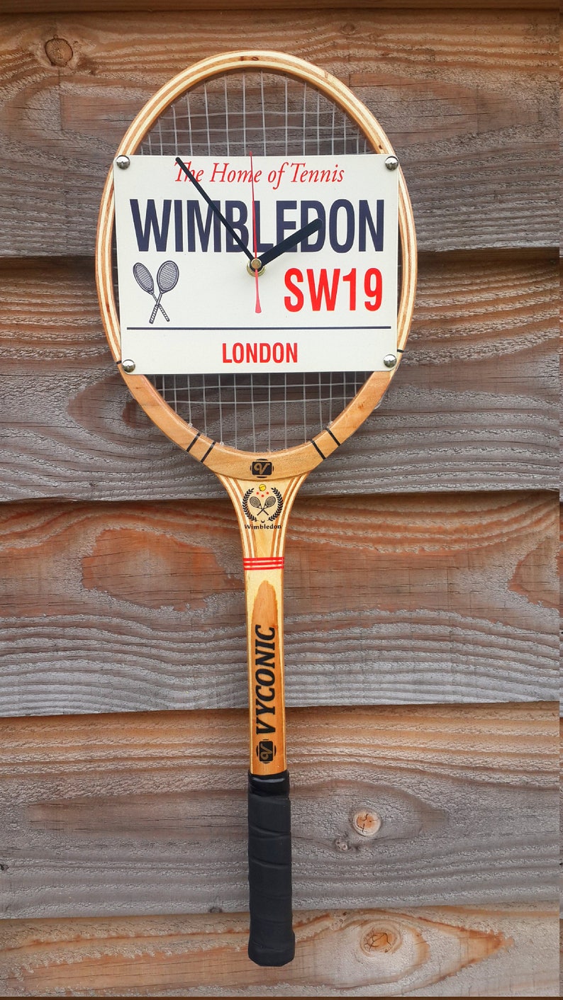 Wimbledon Tennis Racket Wall Clock image 2