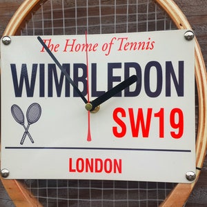 Wimbledon Tennis Racket Wall Clock image 4