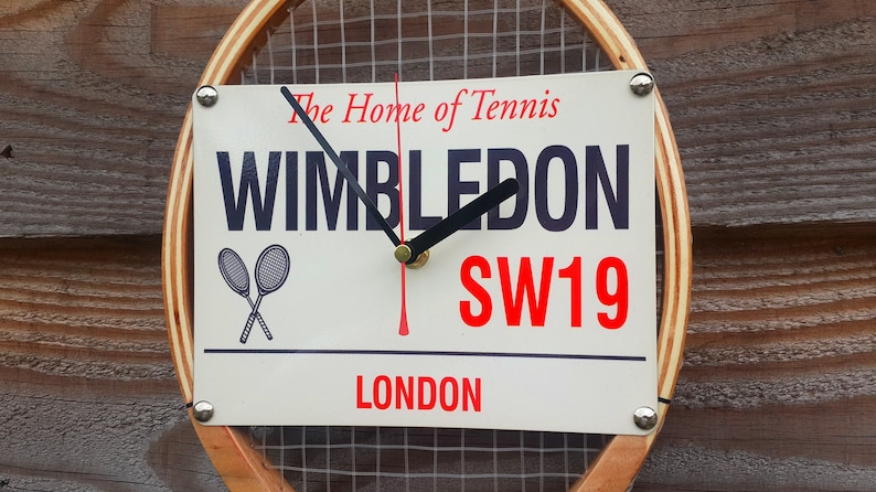 Wimbledon Tennis Racket Wall Clock image 4