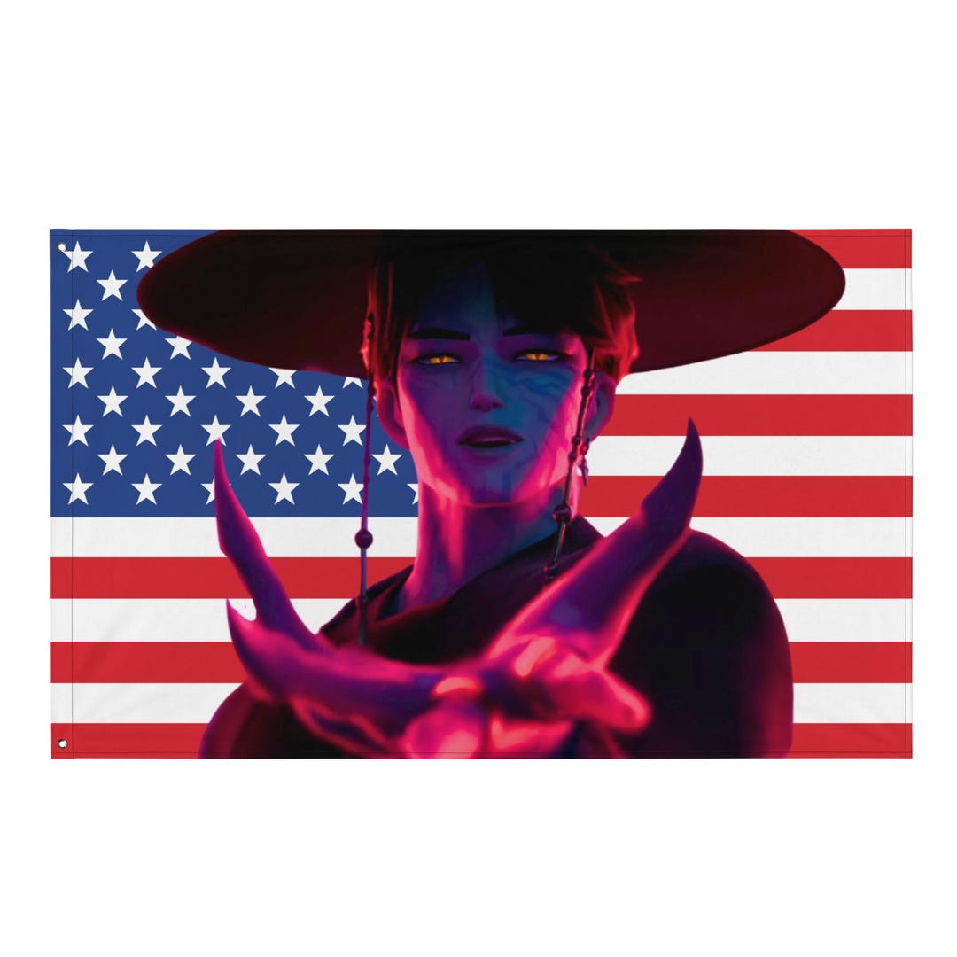 SAJA BOYS American Flag | KPOP Demon Hunters Your Idol Banner - Etsy