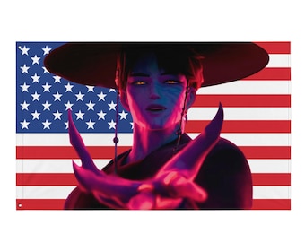 SAJA BOYS American Flag | KPOP Demon Hunters Your Idol Banner