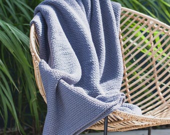 Recycled Cotton Woven Throw Blanket – Eco Friendly Sofa & Bed Cover