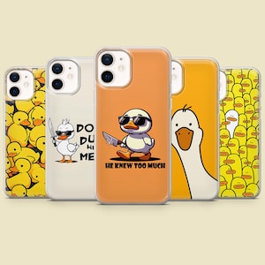 Duck Phone Case Funny Goose Cover for iPhone 16 Pro Max 15 14 13 12 11 Plus, Samsung S25 Ultra S24 S23 S22 S21 S20, Pixel 9 8A 7A