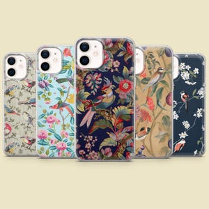 Birds Phone Case Cute Parrot Cover for iPhone 16 Pro Max 15 14 13 12 11 Plus, Samsung S25 Ultra S24 S23 S22 S21 S20, Pixel 9 8A 7A