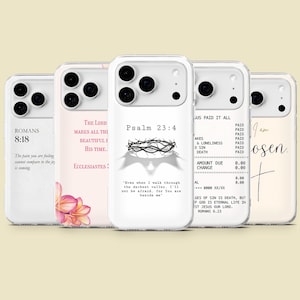 Bible Verse Phone Case Christian Jesus Scripture Minimalist Cover