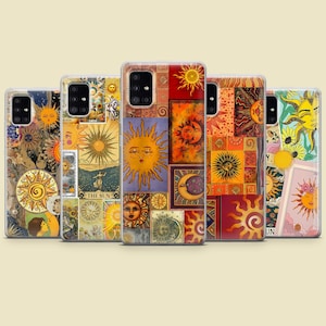 Custodia per telefono Sun Celestial Moon Cover per iPhone 16 Pro Max 15 14 13 12 11 Plus, Samsung S25 Ultra S24 S23 S22 S21 S20, Pixel 9 8A 7A