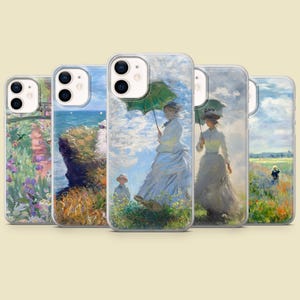 Monet Phone Case Famous Art Claude Monet Paintings Cover for iPhone 16Pro, 15, 14, 13, 12, Samsung S25, S24, S23, S22, A16, A55, Pixel 9, 8A