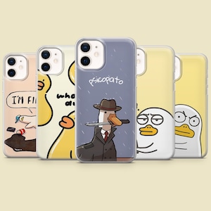 Duck Phone Case Funny Goose Cover for iPhone 16 Pro Max 15 14 13 12 11 Plus, Samsung S25 Ultra S24 S23 S22 S21 S20, Pixel 9 8A 7A