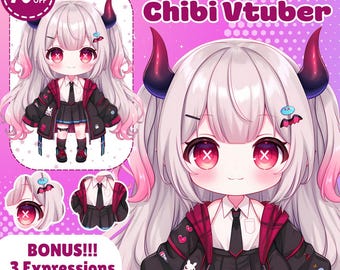 CUSTOM CHIBI VTUBER | Benutzerdefiniertes Vtuber Modell, Live2D Charakter, Vtuber Charakter, Live2D Modell, Anime Art, Anime Charakter, Vtuber Design