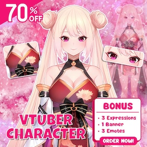 Vtuber Design | Live2D Model, PNGTuber, Custom Vtuber, Vtuber Commission, Vtuber Model, Vtuber Assets, Anime, Twitch, Male and Female Vtuber