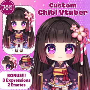 CUSTOM CHIBI VTUBER | Custom Vtuber Model, Live2D model, Vtuber Design, Vtuber Character, Anime, Chibi Vtuber Model, Anime Character