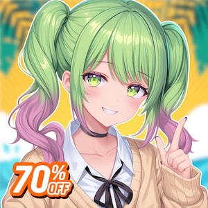 CUSTOM Pfp, PFP for twitch, Pfp Commission, PFP Anime, Profile picture, Profile Icon, Character Commission, Anime, Vtuber pfp, Pngtuber pfp