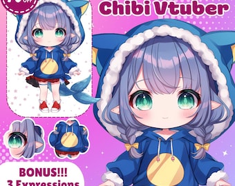 CUSTOM CHIBI VTUBER | Benutzerdefiniertes Vtuber Modell, Vtuber Charakter, Anime Kunst, Anime Figur, Live2D Charakter, live2D Modell, Vtuber Design